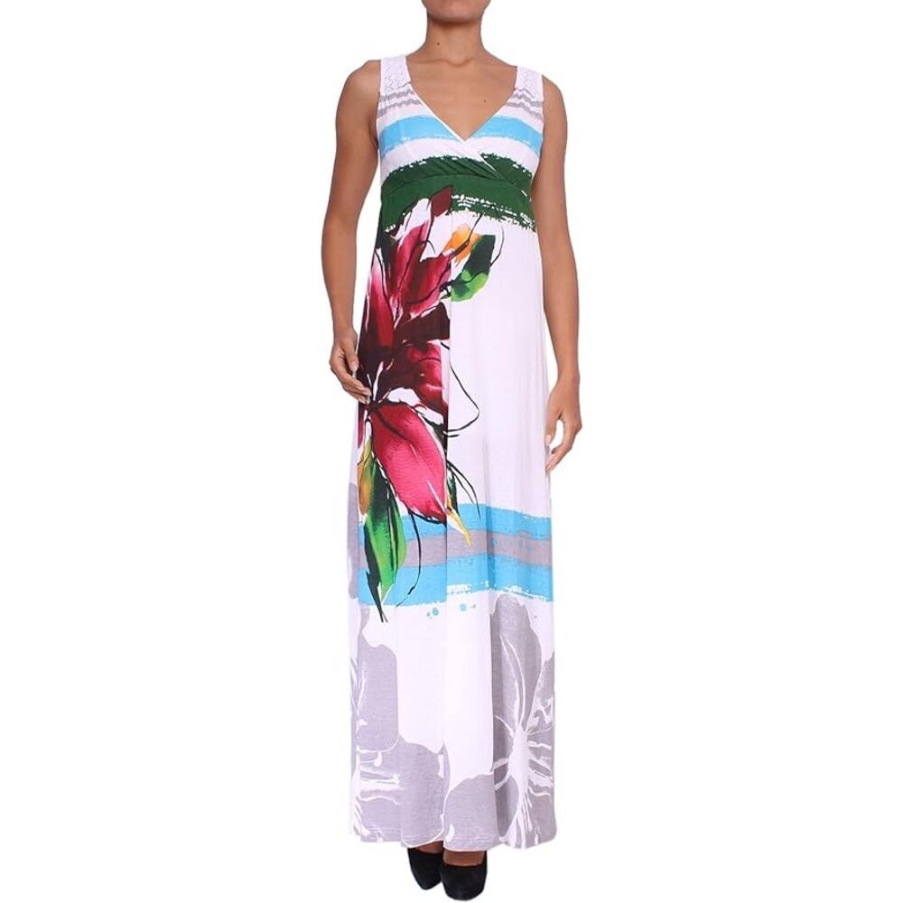 Desigual Septiembre Floral Sleeveless Maxi Dress Size Small